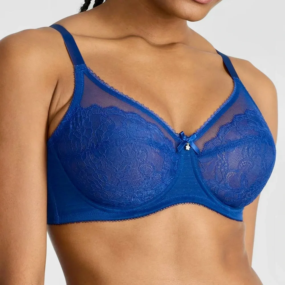 Wacoal Retro Lace Full Coverage Back Smoothing Bra 34DDD/F
